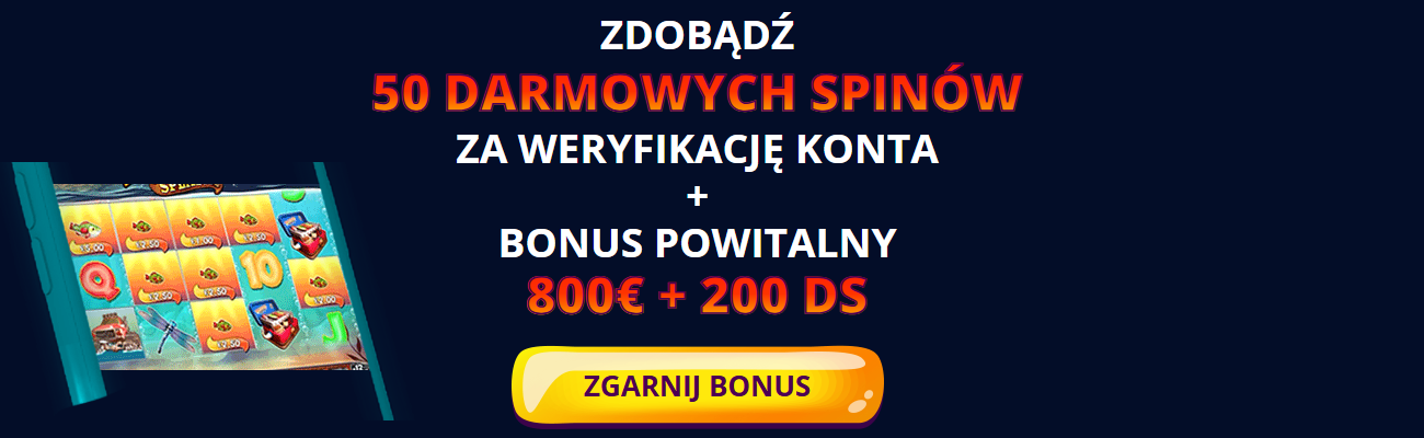 Hit'n'Spin 50 darmowych spinów na automat Big Bass Splash